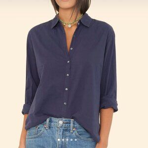 XIRENA 100% Cotton Blue Beau Shirt S